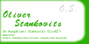 oliver stankovits business card